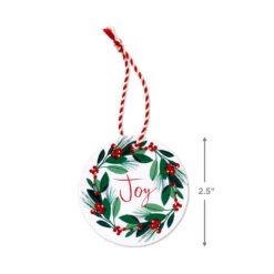 Hallmark 26" Greenery And Berries Christmas Fabric Gift Wrap With Twine And Tag -Elegant Home Decor Deals Store Greenery and Berries Christmas Fabric Gift Wrap With Tag 5XW2087 05