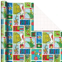 Hallmark Dr. Seuss™ Grinch 3-Pack Christmas Wrapping Paper Assortment, 105 Sq. Ft. -Elegant Home Decor Deals Store Grinch 3Pack Christmas Wrapping Paper 5JXW1211 06