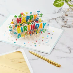 Hallmark Happy Birthday Cake 3D Pop-Up Birthday Card -Elegant Home Decor Deals Store Happy Birthday Cake 3D PopUp Birthday Card 1299LAD8650 06