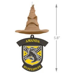 Harry Potter™ Sorting Hat Personalized Text Ornament, Hufflepuff™ -Elegant Home Decor Deals Store Harry Potter Sorting Hat Personalized Ornament Hufflepuff 2499QHE1883B8 03