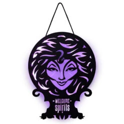 Hallmark Disney The Haunted Mansion Madam Leota Lighted Hanging Sign, 11x16 -Elegant Home Decor Deals Store Haunted Mansion Madame Leota Metal Sign With Light 1HGN1503 04