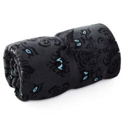 Hallmark Disney The Haunted Mansion Glow-in-the-Dark Throw Blanket, 50x60 -Elegant Home Decor Deals Store Haunted Mansion Wallpaper Pattern Fuzzy Blanket 1HGN1280 03