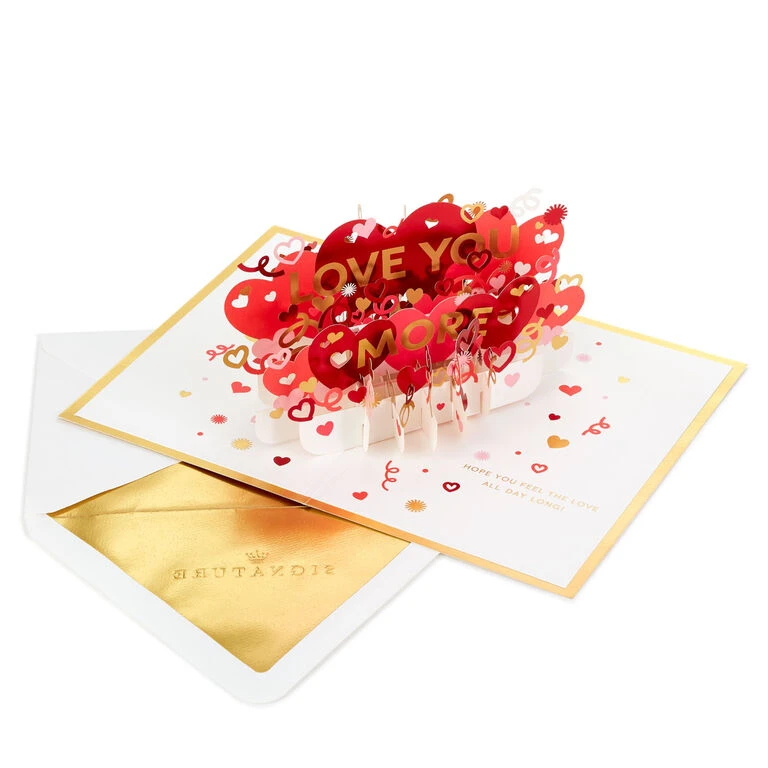 Hallmark Love You More 3D Pop-Up Love Card 2 Hallmark Love You More 3D Pop-Up Love Card - Image 2