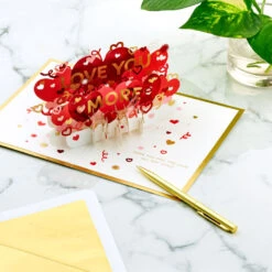 Hallmark Love You More 3D Pop-Up Love Card 13 Hallmark Love You More 3D Pop-Up Love Card -Elegant Home Decor Deals Store Heart Pattern 3D PopUp Love Card 1299IAV5835 06