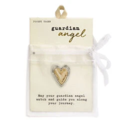 Demdaco Guardian Angel Heart Token -Elegant Home Decor Deals Store Heart Pocket Token 1008100033 03