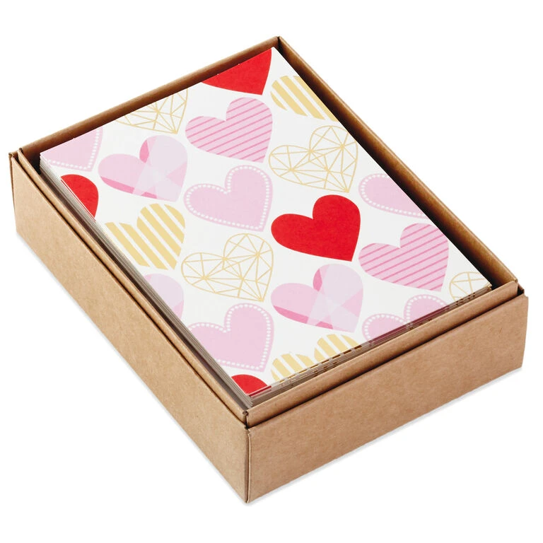 Hallmark Hearts Aplenty Assorted Blank Note Cards, Box Of 24 1 Hallmark Hearts Aplenty Assorted Blank Note Cards, Box Of 24