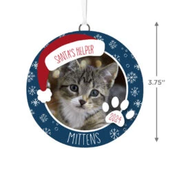 Hallmark Holiday Pet Personalized Text And Photo Ceramic Ornament -Elegant Home Decor Deals Store Holiday Pet Personalized Round Christmas Ornament 1999QHE1711B21 03
