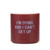 Can't Get Up Ceramic Planter, 4.5"