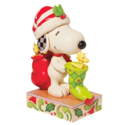 Enesco Jim Shore Peanuts Snoopy And Woodstock With Stocking Figurine, 7" -Elegant Home Decor Deals Store Jim Shore Snoopy Woodstock With Stocking Figurine 6008957 04