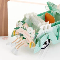 Hallmark Best Wishes For The Road Ahead 3D Pop-Up Wedding Card -Elegant Home Decor Deals Store Just Married Car 3D PopUp Wedding Card 1299LAD2903 05