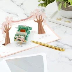 Hallmark Best Wishes For The Road Ahead 3D Pop-Up Wedding Card -Elegant Home Decor Deals Store Just Married Car 3D PopUp Wedding Card 1299LAD2903 08