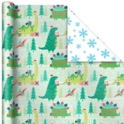 Hallmark Winter Friends 3-Pack Reversible Kids Christmas Wrapping Paper Assortment, 120 Sq. Ft. 9 Hallmark Winter Friends 3-Pack Reversible Kids Christmas Wrapping Paper Assortment, 120 Sq. Ft. -Elegant Home Decor Deals Store Kids Reversible Christmas Gift Wrap Assortment 5JXW1073 04