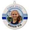Lacrosse Ceramic Circle Personalized Photo Ornament