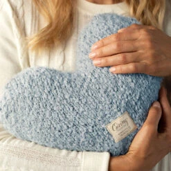 Demdaco Soft Blue Giving Heart Pillow -Elegant Home Decor Deals Store Light Blue Weighted Heart Pillow 1004440133 03