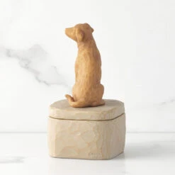 Willow Tree Light Brown Dog Figurine Keepsake Box -Elegant Home Decor Deals Store Light Brown Dog Figurine Keepsake Box 28176 03