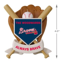 MLB Baseball Personalized Ornament, Braves™ -Elegant Home Decor Deals Store MLB Baseball Personalized Ornament Braves 2499QHE1913B100 04