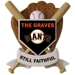 MLB Baseball Personalized Ornament, Giants™ -Elegant Home Decor Deals Store MLB Baseball Personalized Ornament Giants 2499QHE1913B108 03
