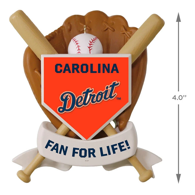 MLB Baseball Personalized Ornament, Tigers™ 4 MLB Baseball Personalized Ornament, Tigers™ - Image 4