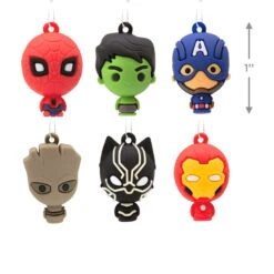 Mini Marvel Super Heroes Shatterproof Hallmark Ornaments, Set Of 6 -Elegant Home Decor Deals Store Marvel Super Heroes Miniature Christmas Ornaments Set of 6 2HCM9228 03