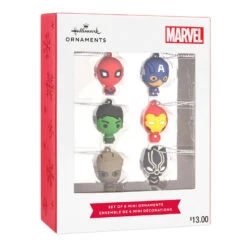 Mini Marvel Super Heroes Shatterproof Hallmark Ornaments, Set Of 6 -Elegant Home Decor Deals Store Marvel Super Heroes Miniature Christmas Ornaments Set of 6 2HCM9228 04