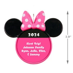 Hallmark Disney Minnie Mouse Ears Silhouette Text Personalized Ornament -Elegant Home Decor Deals Store Minnie Mouse Ears Shape Text Personalized Ornament 2499QHE1963B1 03