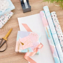 Hallmark Modern Muted 3-Pack Wrapping Paper, 55 Sq. Ft. Total 10 Hallmark Modern Muted 3-Pack Wrapping Paper, 55 Sq. Ft. Total -Elegant Home Decor Deals Store Modern Muted 3Pack Wrapping Paper Rolls 5EWR6369 03