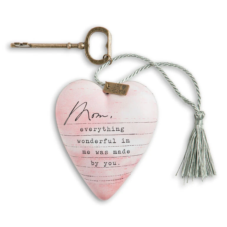 Demdaco Mom Dear You Art Heart Sculpture, 3.5" 1 Demdaco Mom Dear You Art Heart Sculpture, 3.5"