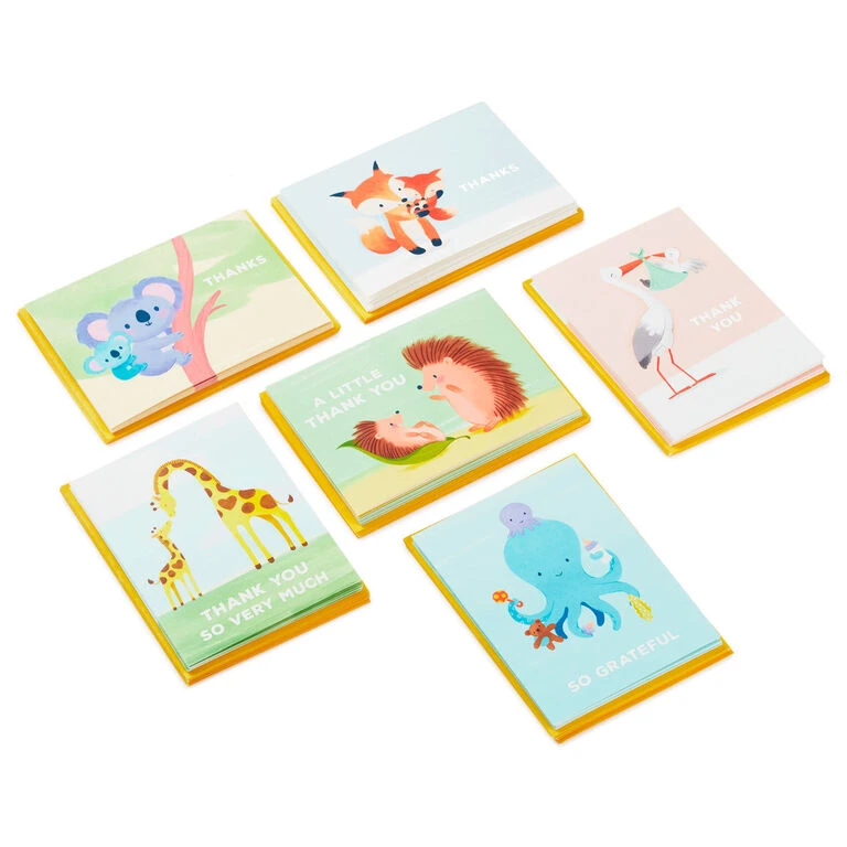 Hallmark Mom And Baby Animal Assortment Blank Thank-You Notes, Pack Of 48 1 Hallmark Mom And Baby Animal Assortment Blank Thank-You Notes, Pack Of 48