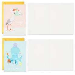 Hallmark Mom And Baby Animal Assortment Blank Thank-You Notes, Pack Of 48 12 Hallmark Mom And Baby Animal Assortment Blank Thank-You Notes, Pack Of 48 -Elegant Home Decor Deals Store Mom and Baby Animal Assortment Blank ThankYou Notes 5STZ1134 05