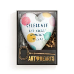 Demdaco Moments In Life Art Heart With Key Stand -Elegant Home Decor Deals Store Moments in Life Heart Sculpture With Key 1003480379 04
