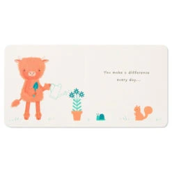 Hallmark MopTops Highland Cow Stuffed Animal With You Make A Difference Board Book -Elegant Home Decor Deals Store MopTops Plush Cow Stuffed Animal Board Book 1KID1537 06