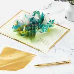Hallmark Love Sharing Life's Adventure With You 3D Pop-Up Love Card -Elegant Home Decor Deals Store Mountains and Trees 3D PopUp Love Card 1299LAD2890 06