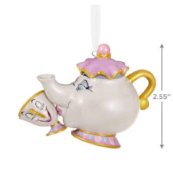 Hallmark Disney Beauty And The Beast A Mother's Love Porcelain Ornament -Elegant Home Decor Deals Store Mrs. Potts and Chip Keepsake Ornament 2499QHX3109 03
