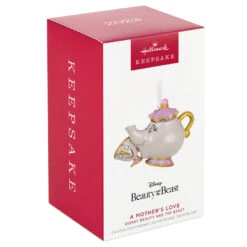 Hallmark Disney Beauty And The Beast A Mother's Love Porcelain Ornament -Elegant Home Decor Deals Store Mrs. Potts and Chip Keepsake Ornament 2499QHX3109 04