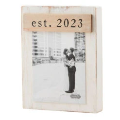 Mud Pie Est. 2023 Magnetic Wooden Block Frame