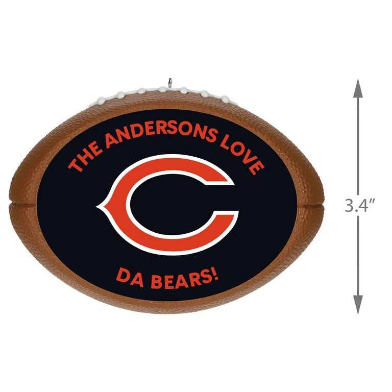 Hallmark NFL Football Chicago Bears Text Personalized Ornament 3 Hallmark NFL Football Chicago Bears Text Personalized Ornament - Image 3