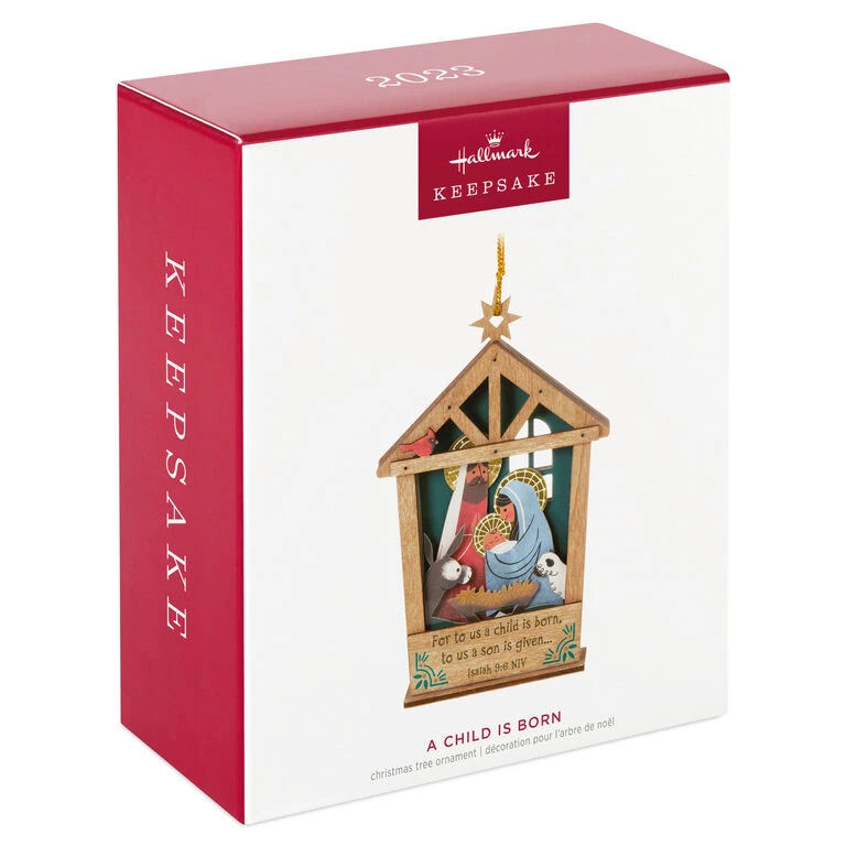 Hallmark A Child Is Born Nativity Papercraft Ornament 4 Hallmark A Child Is Born Nativity Papercraft Ornament - Image 4