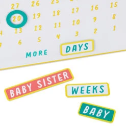 Hallmark So Excited To Meet You Magnetic Baby Countdown Board -Elegant Home Decor Deals Store New Baby Pregnancy Countdown Calendar 1BBY4821 03