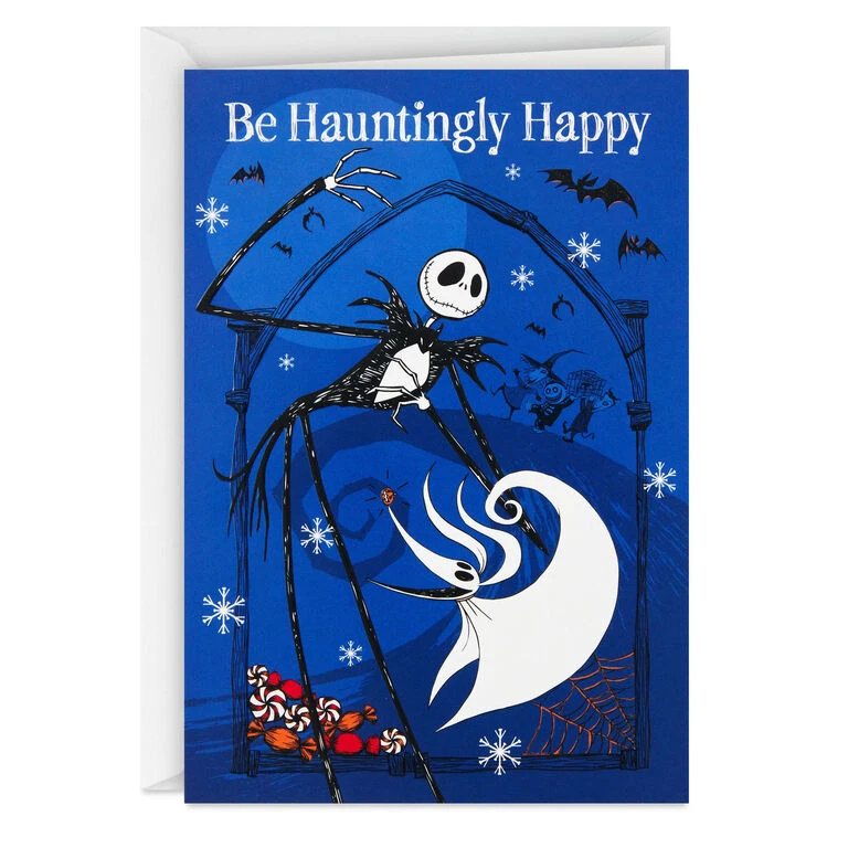 Hallmark Disney Tim Burton's The Nightmare Before Christmas Hauntingly Happy Boxed Cards, Pack Of 16 2 Hallmark Disney Tim Burton's The Nightmare Before Christmas Hauntingly Happy Boxed Cards, Pack Of 16 - Image 2