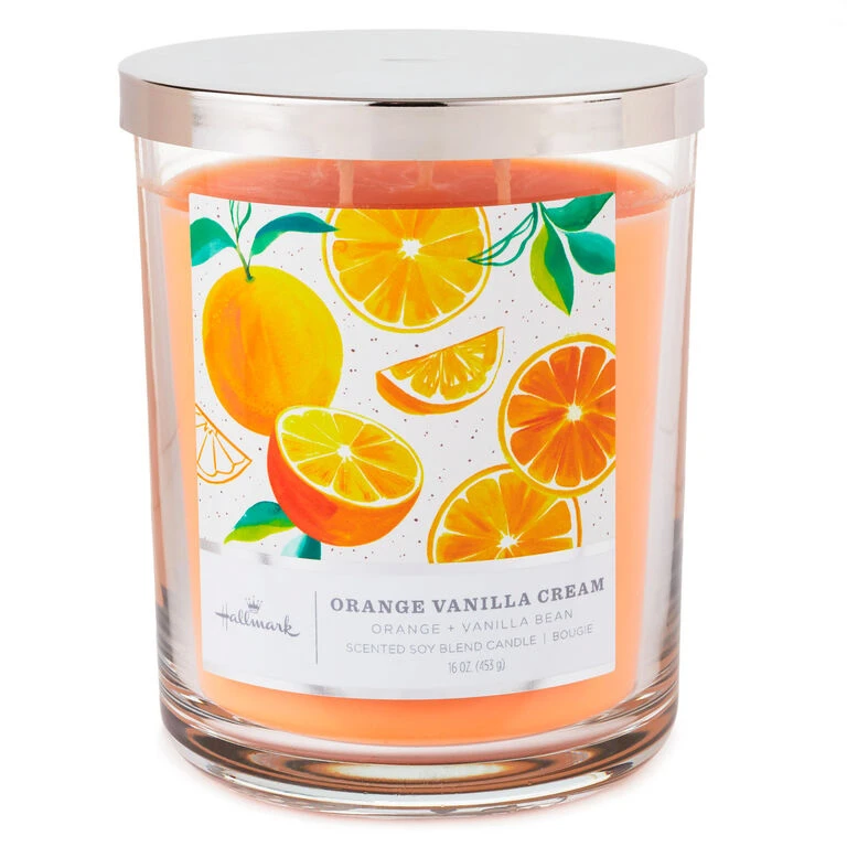 Hallmark Orange Vanilla Cream 3-Wick Jar Candle, 16 Oz. 1 Hallmark Orange Vanilla Cream 3-Wick Jar Candle, 16 Oz.