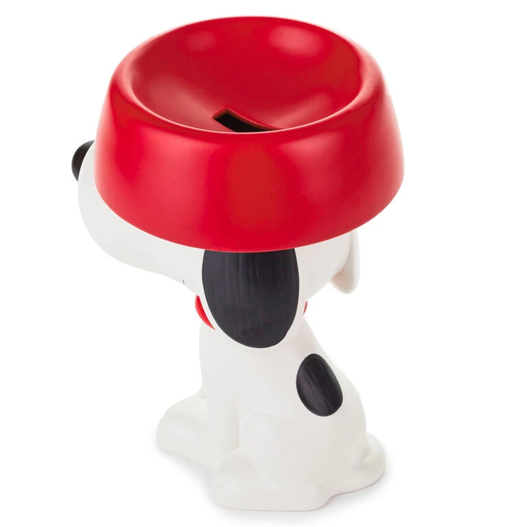 Hallmark Peanuts® Snoopy With Dog Dish Ceramic Coin Bank 2 Hallmark Peanuts® Snoopy With Dog Dish Ceramic Coin Bank - Image 2