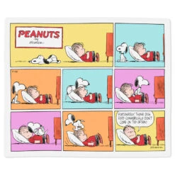 Hallmark Peanuts® Snoopy And Linus Comic Strip Throw Blanket, 50x60 -Elegant Home Decor Deals Store Peanuts Snoopy and Linus Comic Strip Throw Blanket 1PAJ3509 03