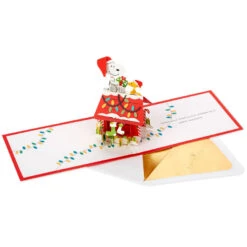 Hallmark Peanuts® Snoopy Joy To The World 3D Pop-Up Christmas Card -Elegant Home Decor Deals Store Peanuts Snoopy and Woodstock 3D PopUp Christmas Card 1499IXC8994 03