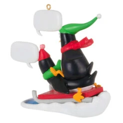 Hallmark What Did You Call Me? Ornament -Elegant Home Decor Deals Store Penguins Sledding Keepsake Ornament 2099QGO2867 06