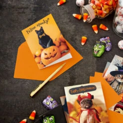 Hallmark Pet Puns Boxed Halloween Cards Assortment, Pack Of 48 11 Hallmark Pet Puns Boxed Halloween Cards Assortment, Pack Of 48 -Elegant Home Decor Deals Store Pet Puns Boxed Halloween Cards Assortment 5ELT1013 06