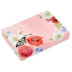 Hallmark Pink Floral Stationery Set And Desk Organizer Box 10 Hallmark Pink Floral Stationery Set And Desk Organizer Box -Elegant Home Decor Deals Store Pink Floral Stationery Set and Note Cards in Box 5STZ1186 05