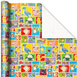 Hallmark Assorted Pokémon Wrapping Paper 3-Pack, 60 Sq. Ft. -Elegant Home Decor Deals Store Pokmon Wrapping Paper for Kids Birthdays 5EWR2645 05