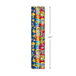 Hallmark Assorted Pokémon Wrapping Paper 3-Pack, 60 Sq. Ft. -Elegant Home Decor Deals Store Pokmon Wrapping Paper for Kids Birthdays 5EWR2645 09