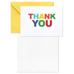 Hallmark Primary Colors Assorted Blank Thank-You Notes, Pack Of 48 -Elegant Home Decor Deals Store Primary Colors Blank ThankYou Notes Assortment Pack 5STZ1057 04