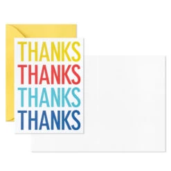 Hallmark Primary Colors Assorted Blank Thank-You Notes, Pack Of 48 -Elegant Home Decor Deals Store Primary Colors Blank ThankYou Notes Assortment Pack 5STZ1057 05
